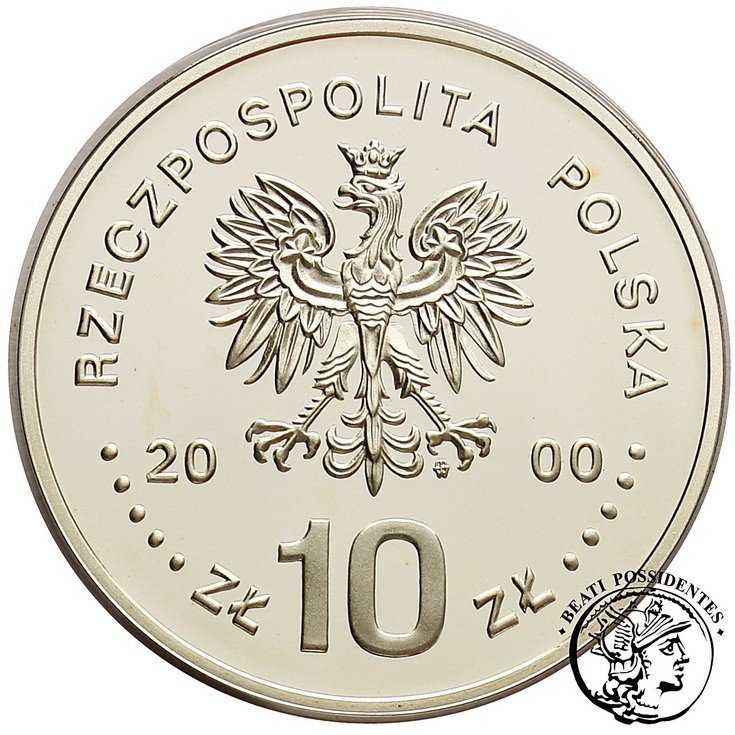 Polska III RP 10 zł 2000 Jan Kazimierz popiersie st. L