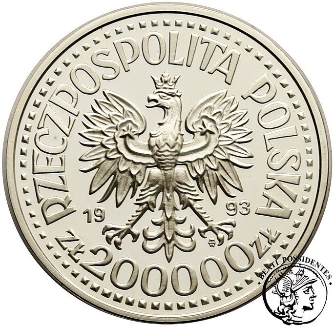 Polska III RP 200 000 zł 1993 Kazimierz IV Jagiellończyk st. L