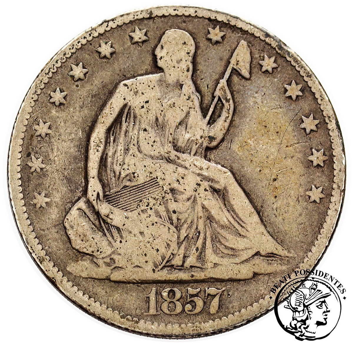 USA 1/2 $ dolara 1857 Philadelphia st. 3