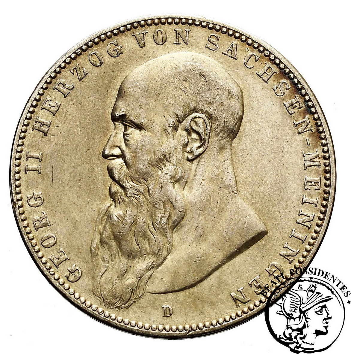 Niemcy Sachsen-Meiningen 5 marek 1902 D st. 3+