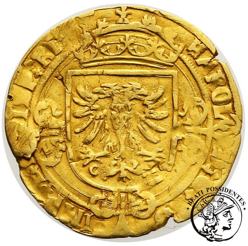 Belgia Brabant (Antwerpia) Karol V (hiszp) (1521-1552) 1 couronne d&#39;or bd