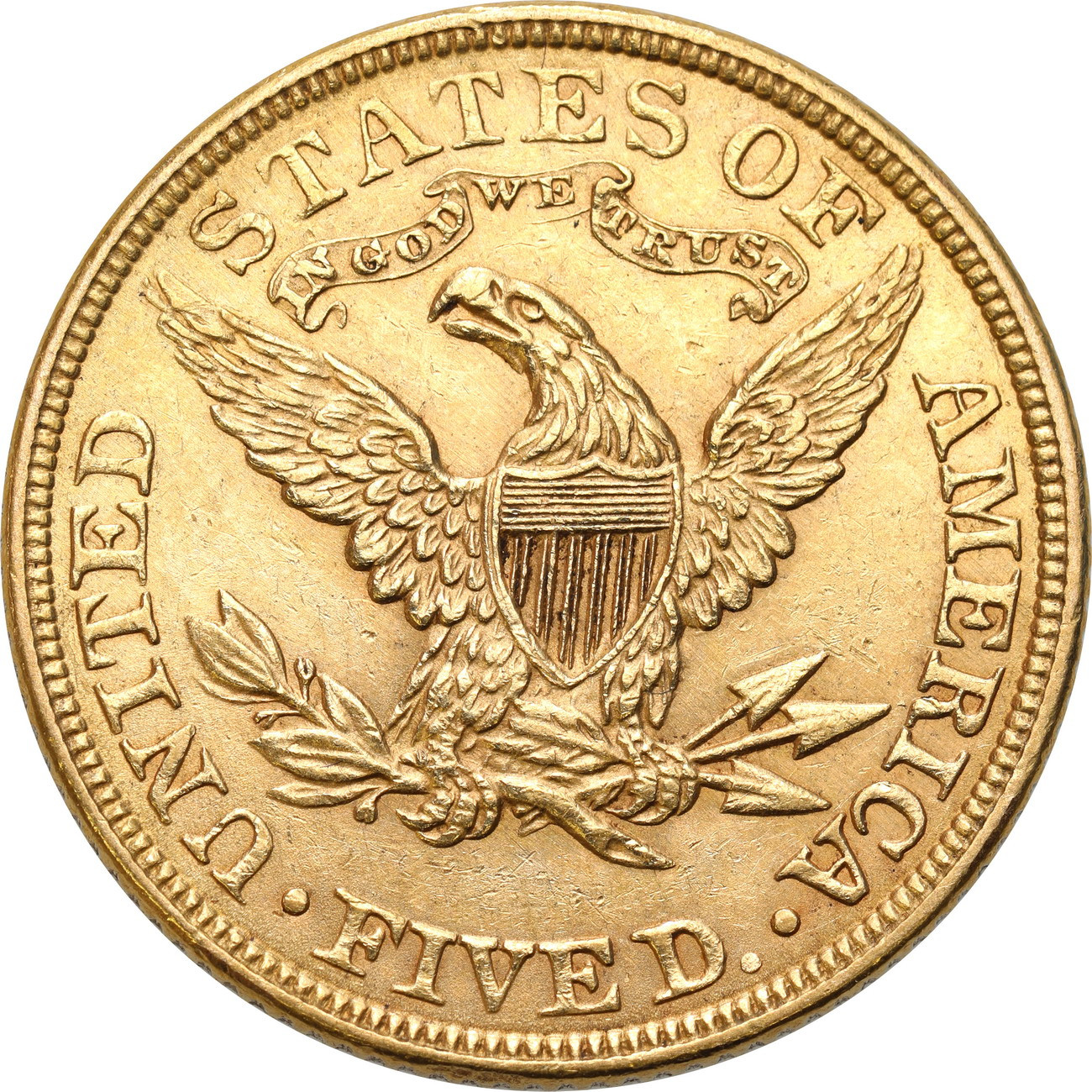 USA. Złote 5 dolarów Liberty 1900 Filadelfia