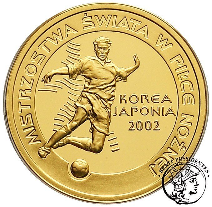 III RP 100 zl Mistrzostwa Świata w piłce nożnej Korea-Japonia 2002 st. L