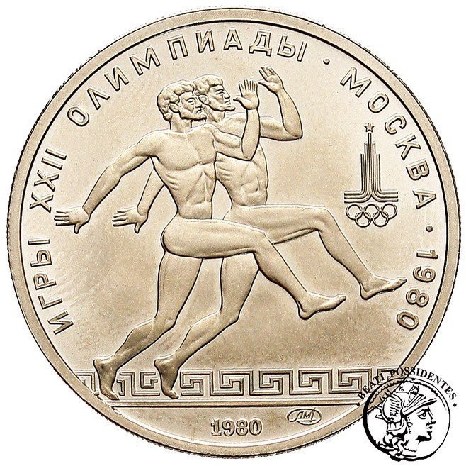 Rosja Olimpiada 150 Rubli 1980 Platyna St. 1