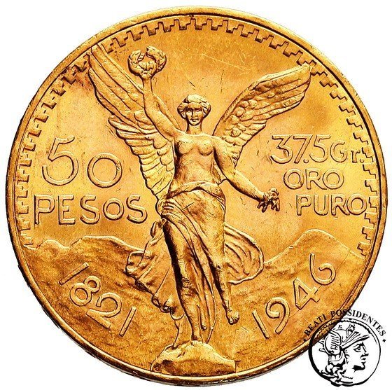 Meksyk 50 Pesos 1946 37,5 g Au .999 st.1-