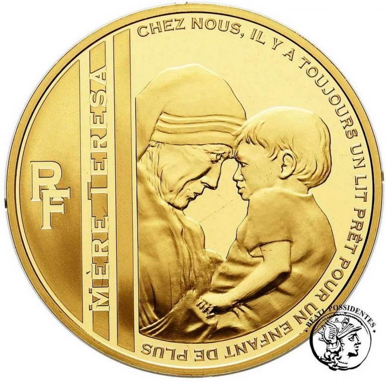 Francja 200 Euro 2010 Matka Teresa 1 Oz Au st.L