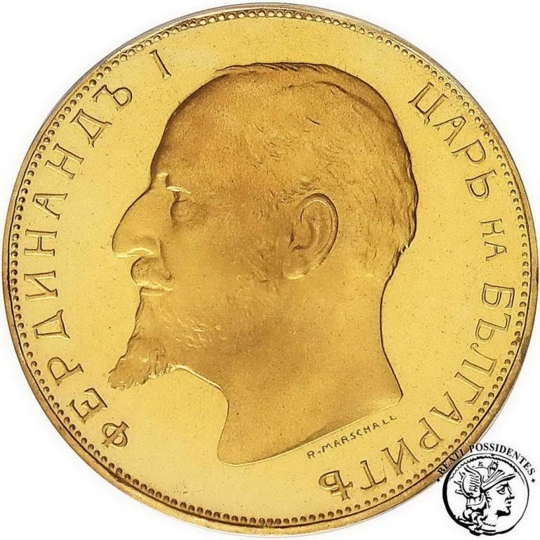 Bułgaria 100 Lewa 1912 stempel lustrzany PCGS PR65 CAM