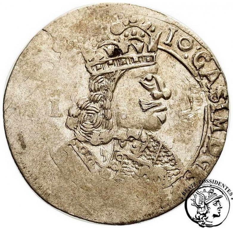 Polska Jan Kazimierz ort kor 1656 Lwów st. 2-
