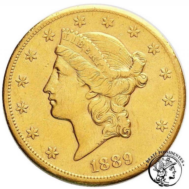 USA 20 Dolarów 1889 CC Carson City st.3+