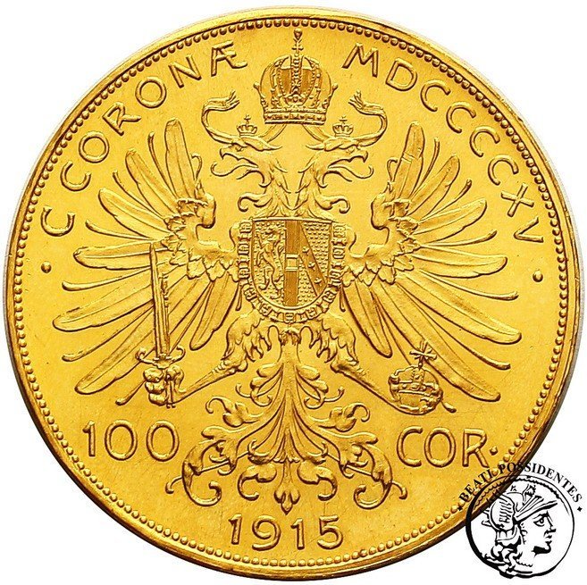 Austria 100 koron 1915 nowe bicie