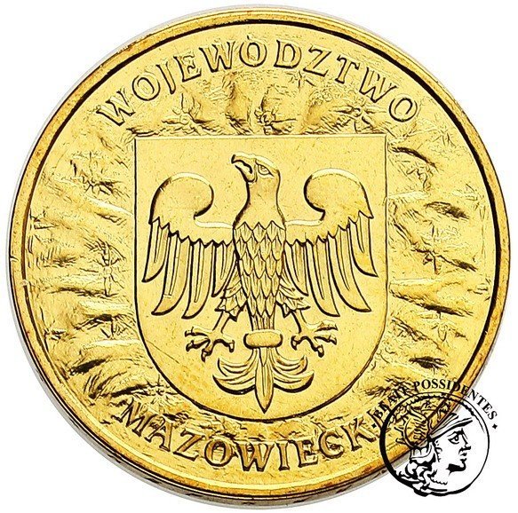 Polska 2 złote Województwo Mazowieckie.