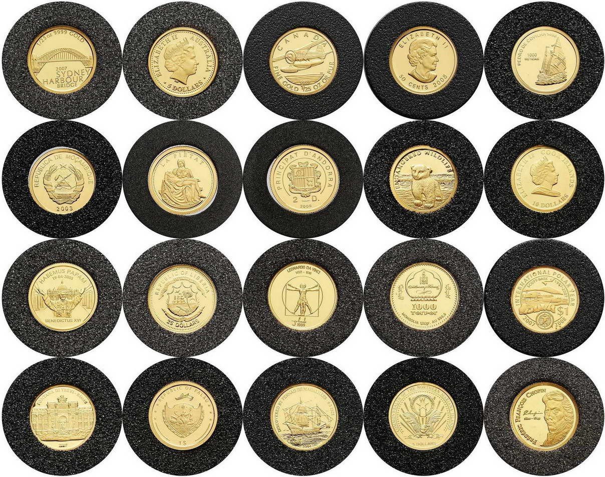 Najmniejsze monety świata lot 40 sztuk st.L
