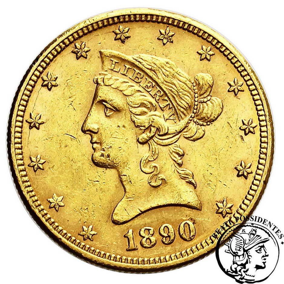 USA 10 $ dolarów 1890 Filadelfia st. 3+
