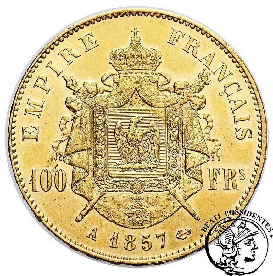 Francja Napoleon III 100 franków 1857 A st. 2