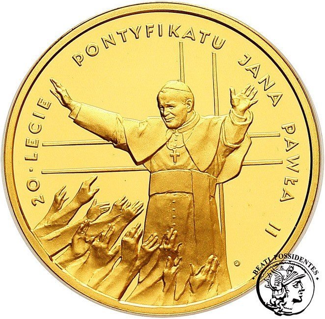 Polska III RP 200 zł 20-lecie Pontyfiaktu Jan Paweł II 1998 st. L/L-