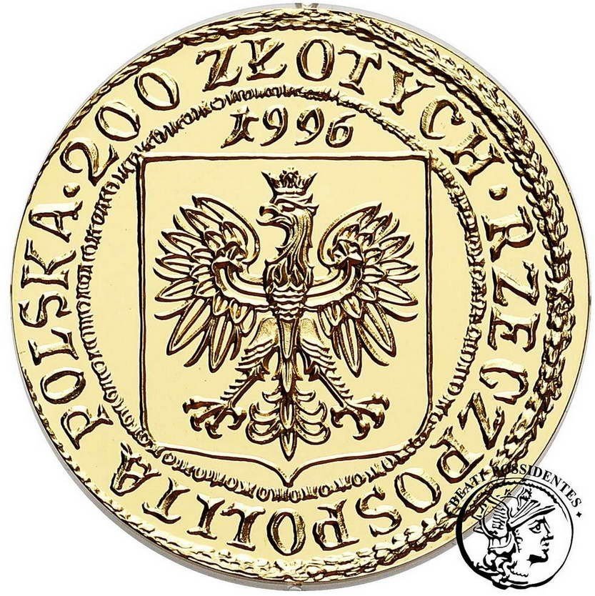 Polska 200 złotych 1996 Tysiąclecie Gdańska st.L