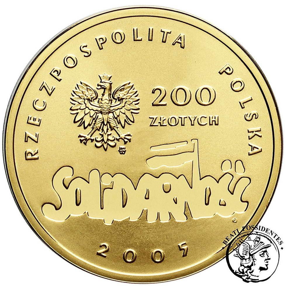 Polska 200 złotych 2005 Solidarność st.L