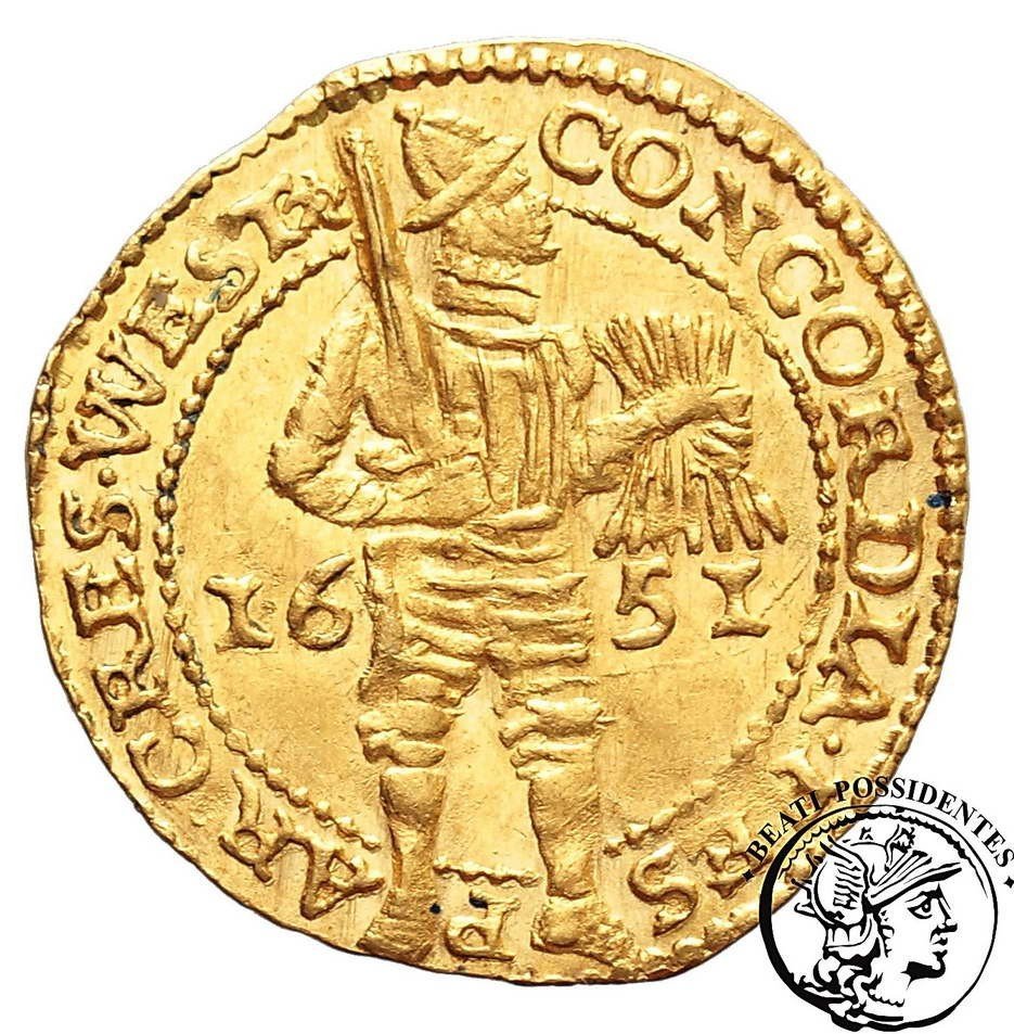 Niderlandy Zachodnia Fryzja dukat 1651 st.3+