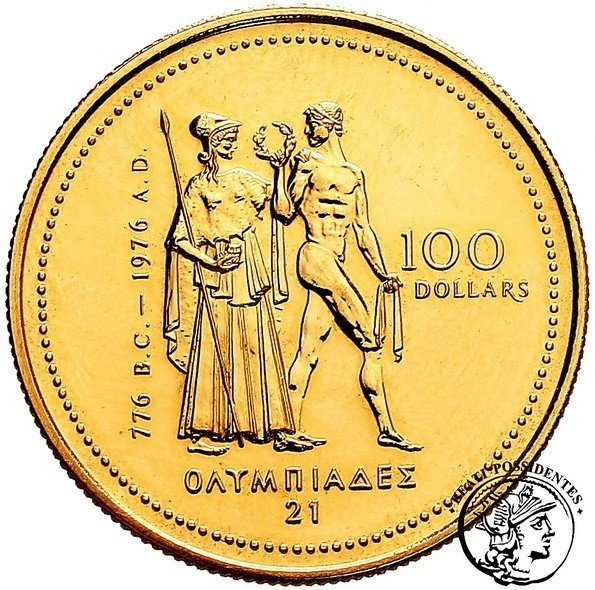 Kanada oly Montreal 100 dolarów 1976 st.1-