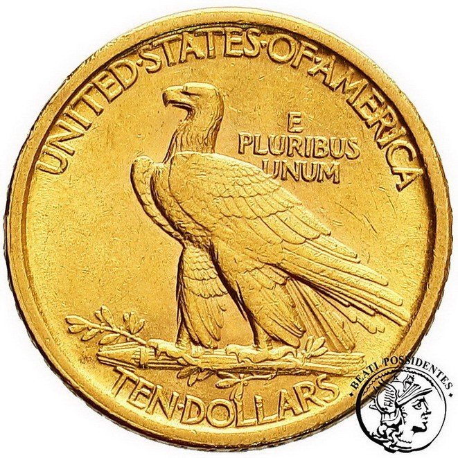 USA Indianin 10 $ Dolarów 1907 bez Motta st.2