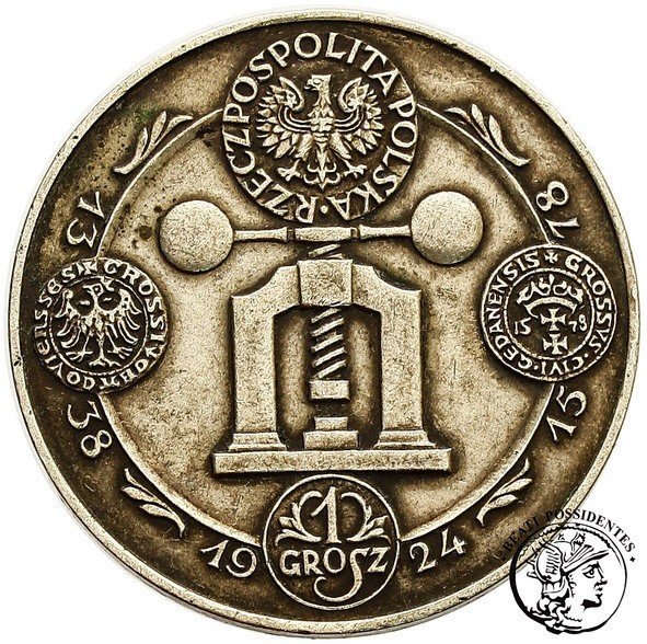 Polska PRL Medal Odbudowa Mennicy Ag (srebro ) st.2-