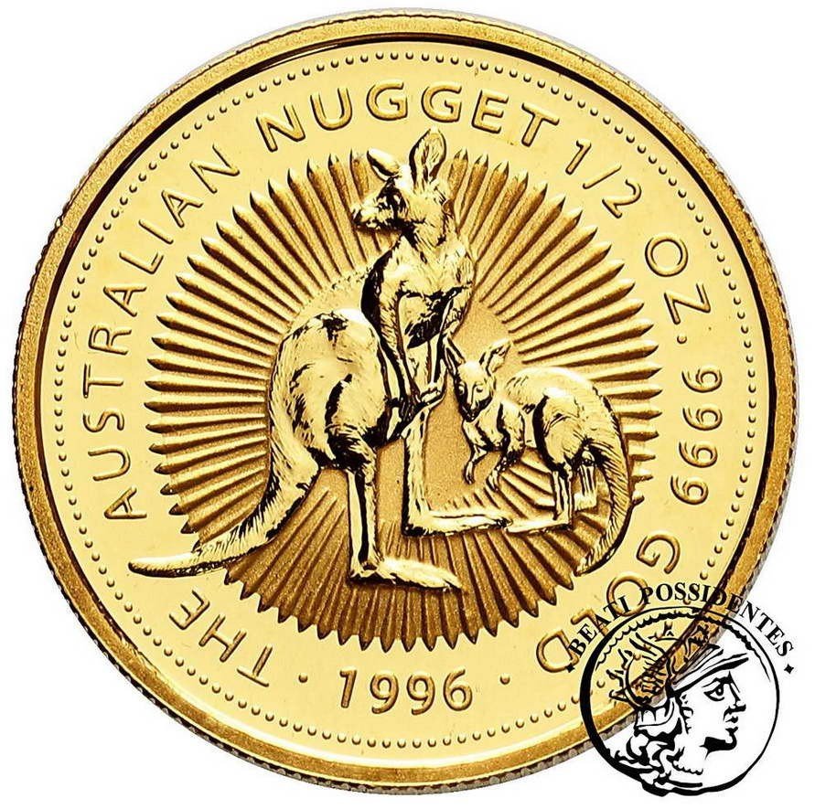 Australia 50 dolarów 1996 (1/2 oz Au) kangur st.L