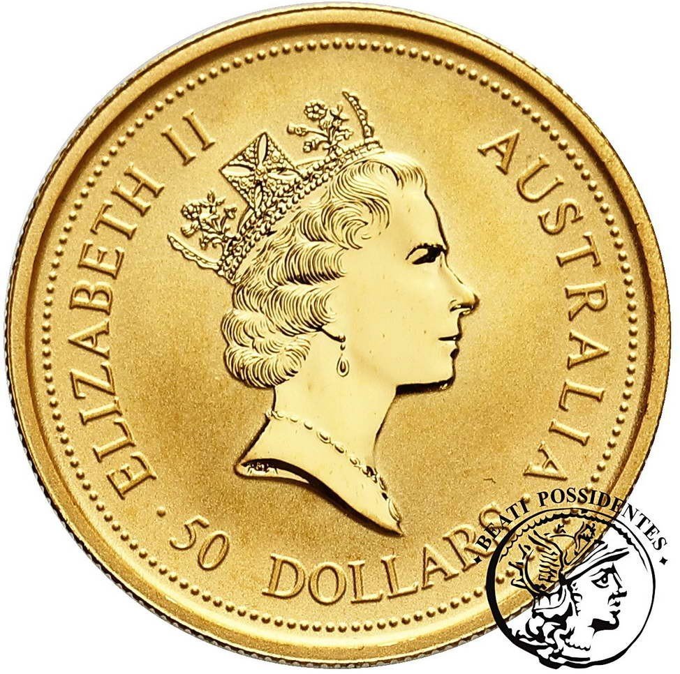 Australia 50 dolarów 1996 (1/2 oz Au) kangur st.L
