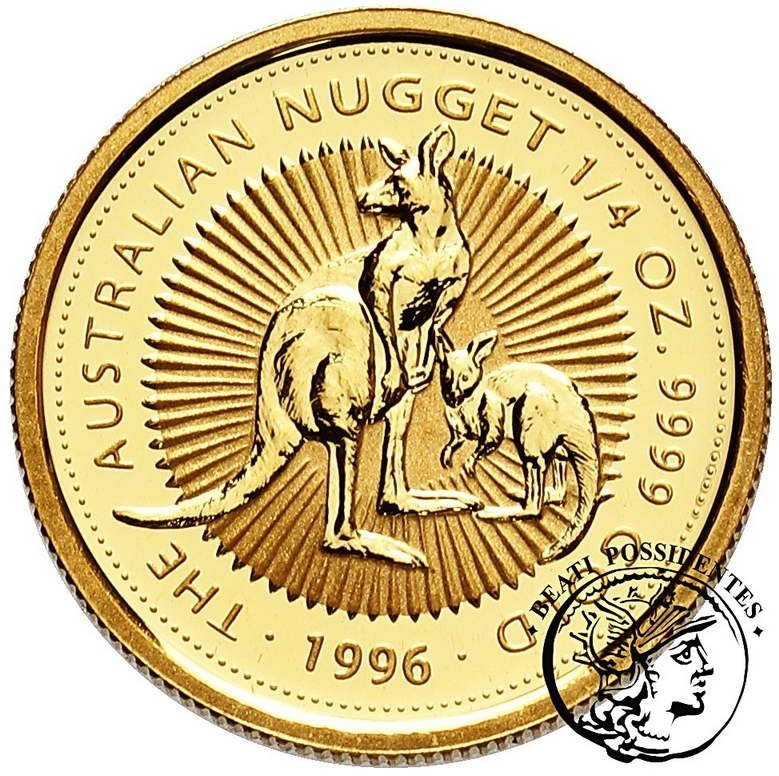 Australia 25 dolarów 1996 (1/4 oz Au) kangur st.L