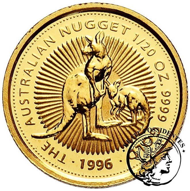 Australia 5 dolarów 1996 (1/20 oz Au) kangur st.L