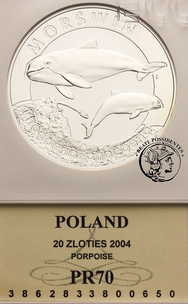 Polska III RP 20 zł Morświn 2004 GCN PR70