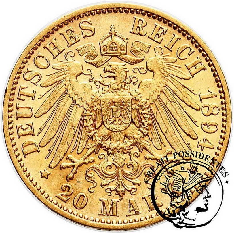 Niemcy Saksonia Albert 20 Marek 1894 E st.2