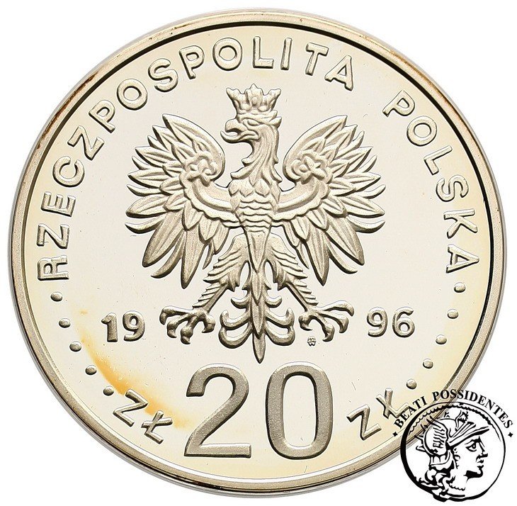 Polska III RP 20 złotych IV wieki stołeczności Warszawy 1996 st.L/L-