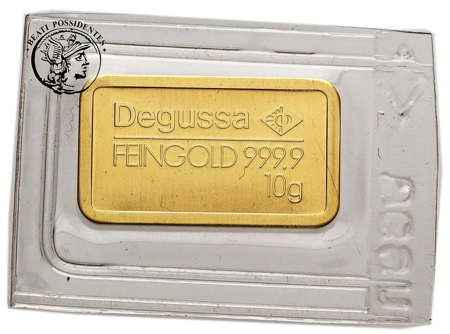 Niemcy Degussa Sztabka 10 g Au .999